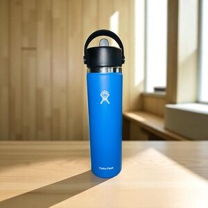Hydro Flask 24oz Wide Flex Straw Cap Cascade Water Bottle NWT